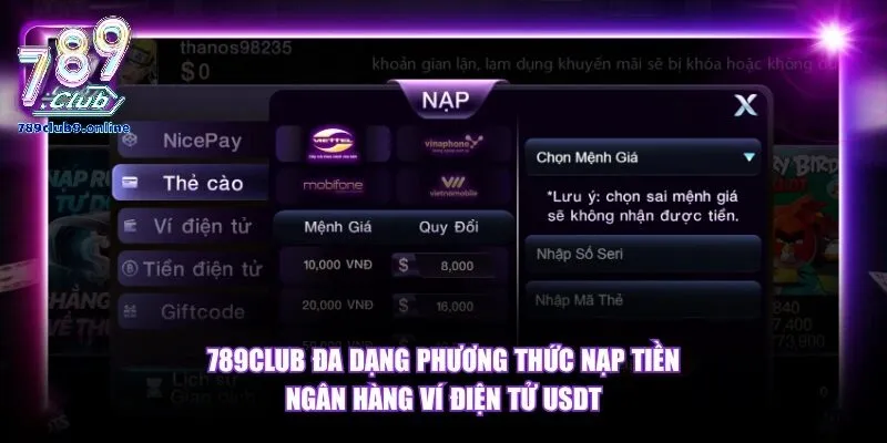 Chi Tiết Các Phương Thức Nạp Tiền 789Club Phổ Biến
